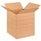 100 Pack Durable Multi Depth Cardboard Cartons Cube Packing and Shipping Boxes 10 x 10 x 12 Inch